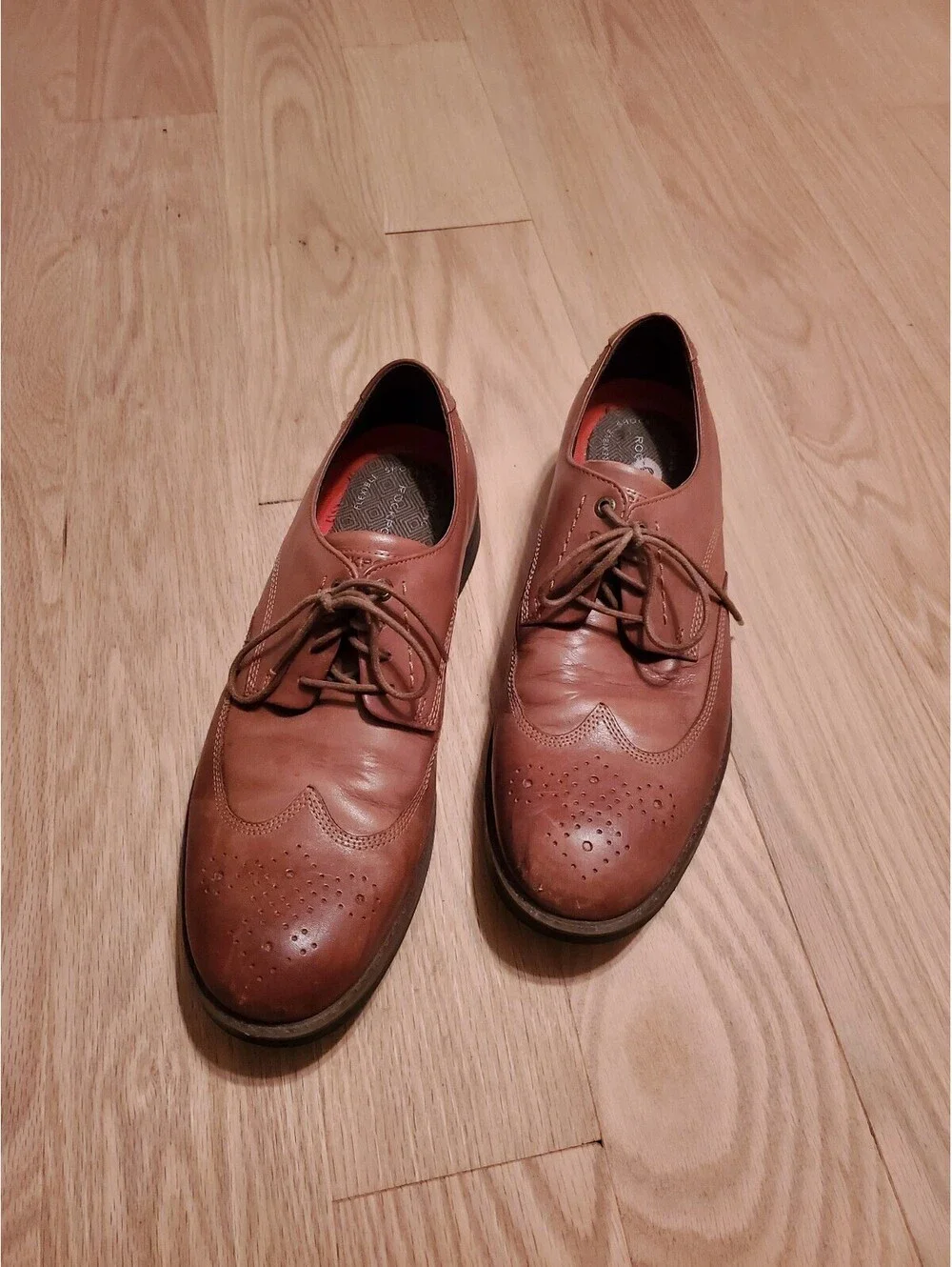 Rockport Brown Leather Wingtip Dress Shoes